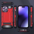 thumbnail image 3 of Decase for iPhone 15 Pro Max 2023 Dual-layer Protector Case,Rugged Dorp Proof Shockproof Built-in Invisible Folding Kickstand TPU Bumpe Hard PC Back Cover Case for iPhone 15 Pro Max,Red, 3 of 8