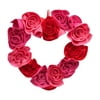 Way To Celebrate Valentine's Day Felt Flower Heart Wreath