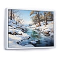 thumbnail image 2 of Designart "Ice Blue Archipelago in Sweden I" Winter Landscapes Floater Framed Canvas Wall Art, 2 of 7