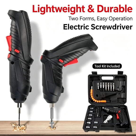 Cordless Screwdriver, 47 in 1 Electric Screwdriver,Dual Position Handle with USB Cable LED Light for Home Office DIY Tools