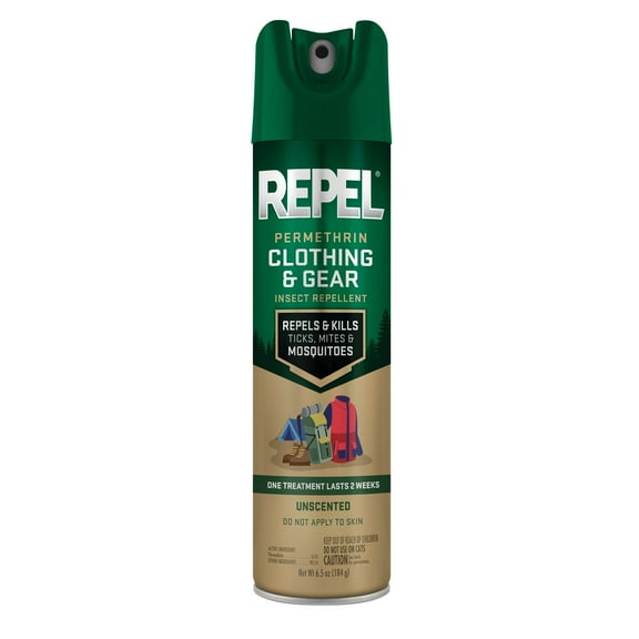 Repel Permethrin Clothing & Gear Insect Repellent, Aerosol, 6.5 Ounces