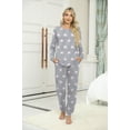 thumbnail image 4 of MINTREUS Womens Pajama Set Long Sleeve Sleepwear Nightwear Soft Pjs Lounge Sets With Pockets, 4 of 6
