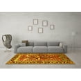 thumbnail image 3 of Ahgly Company Machine Washable Indoor Square Animal Yellow Traditional Area Rugs, 6' Square, 3 of 4
