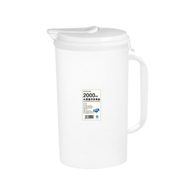 Penkiiy Cold Water Kettle,Pitcher with Lid, Slim Clear Plastic Water Pitcher with Pivot-top Spout Lids, Iced Tea Pitcher for Fridge