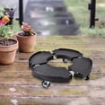 thumbnail image 1 of Carrito para plantas con ruedas perfecl ajustable con cerradura resistente soporte redondo para mover macetas grandes negro, 1 of 8