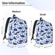 thumbnail image 2 of Disketp Whale print Canvas Backpack Lightweight Travel Daypack Student Rucksack Laptop Backpack-Small, 2 of 5