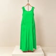 thumbnail image 4 of Karymi Plus Size Solid Color Sleeveless Maxi Dress, Casual Scoop Neck Overall Style Long Dress with Pockets, Loose Flowy Summer Dress Spring Dresses for Women, 4 of 6