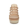 thumbnail image 5 of BLISSFUL STEP Women's Platform Strappy Slip on Espadrille Wedges Sandals, 5 of 6