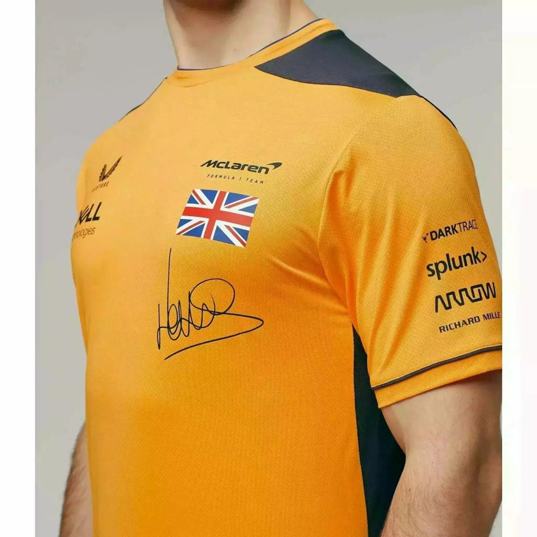 McLaren F1 Men's 2022 Team Polo Shirt - Papaya/Phantom 