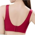thumbnail image 4 of SMihono Stylish Womens Seamless Bras Full Coverage Push Up Bras Lace Anti-Sagging Wirefree Bra Breathable Comfy Everyday Bras Red 8, 4 of 5