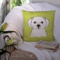 thumbnail image 3 of Dog Face Checkerboard Design Fabric Decorative Pillow, 3 of 4