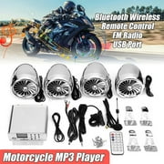 Bluetooth, Weatherproof Speaker And Amplifier Sound System, 3" Speakers, Bluetooth Amplifier, Volume Control, Motorcycles/ATV