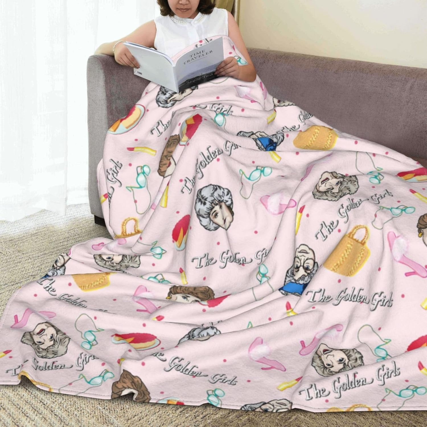 Goldengirls Blanket for Women Gifts Cozy Throw Blankets Lightweight Golden Girls Merchandise for Couch Bed Sofa Car Home Decor
