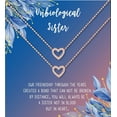 thumbnail image 2 of Anavia Unbiological Sister Gift Jewelry, Soul Sister Card Necklace, Sister Best Friend Gift, Big Little Sorority Card Gift-[Two Rose Gold Mini Crystal Heart, Blue-Orange Gift Card], 2 of 9