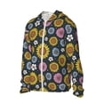thumbnail image 2 of Balery Colorful Sunflowers Men's Women's UPF 50+ Sun Protection Lightweight Hoodie Performance Long Sleeve Shirt for Fishing Running-Small, 2 of 9