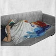 thumbnail image 6 of Colorful Soft Flannel Fleece Throw Blanket, Contemporary Demonstration of Flourishing Waves and Drops Artwork Concept, Cozy Plush for Indoor and Outdoor Use, 70" x 90", Multicolor, by Ambesonne, 6 of 6
