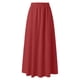 thumbnail image 4 of Falda larga plisada holgada informal para mujer: cintura elástica, color liso, largo maxi para todas las estaciones, tallas S-XXL, 4 of 5