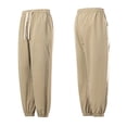 thumbnail image 6 of Mens Athletic Joggers with Pockets and Elastic Waist Lightweight Golf Pants Men Wrinkle Free Flat Front Stretch Relaxed Fit Tapered Work Travel Pants Big and Tall Size M-4XL Khaki, 6 of 6