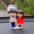 thumbnail image 1 of Decoración de pareja de coches Decoración de consola central de coche Espejo retrovisor de coche para niña, 1 of 1