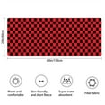 thumbnail image 3 of Red and Black Checkerboard Pattern Bathroom Rugs Mat,Non Slip Microfiber Bathroom Rug,Rubber Backing,Soft Bathroom Mats for Bathroom Floor,Tub and Shower,60x24in(150x60cm), 3 of 5