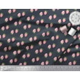thumbnail image 3 of Soimoi Blue Polyester Crepe Fabric Strawberry Fruit Print Fabric by Yard 52 Inch Wide, 3 of 3