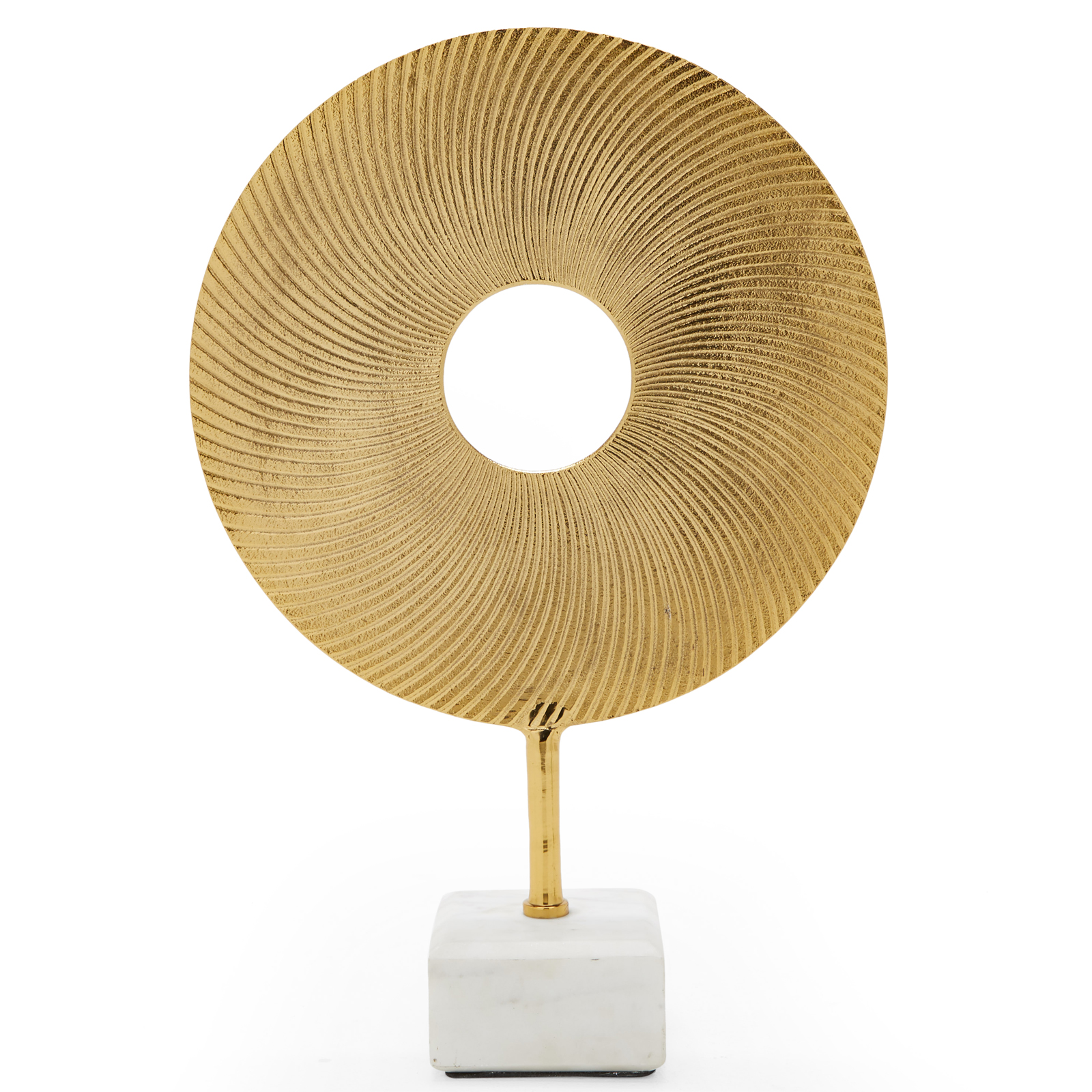 Details About Glam Decorative Circle Sculpture Aluminum Gold Marble Base Tabletop Home Decor Details About Glam Decorative Circle Sculpture Aluminum Gold Marble Base Tabletop Home Decor