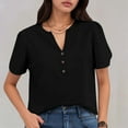 thumbnail image 2 of QHFBli Womens Tops Summer 2025 Short Sleeve Casual Shirts Fashion Loose Fit Clothes, 2 of 6