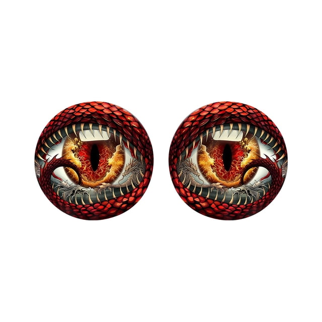 Popular! Colorful Dragon Eyes Headlight Sticker Headlight Eyes Decal Round Headlight Sticker 3D Stereoscopic Sticker Funny Car Sticker
