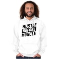 thumbnail image 5 of Hustle Before Muscle Inspiring Gym Hoodie Sweatshirt Women Men Brisco Brands X, 5 of 6