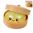 thumbnail image 2 of Glitter Dumpling Stress Relief Toy, Sparkling Bun Fidget with Steamer Box, Slow Rising Maltose Squeeze Toy for Anxiety, Cute Desk Decor & Sensory Gift, 2 of 9