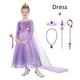 thumbnail image 3 of Vestido de Elsa para niñas, disfraz de Anna con lentejuelas, vestido de baile morado, fiesta de cumpleaños de Navidad, princesa para niños JYF, 3 of 4