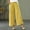 Yellow, variant on VgaVtl Cotton Linen Womens Pants Plus Size Beige Wide-Leg Ankle Ladies Palazzo Pants Fall Loose Print Pocket Pants