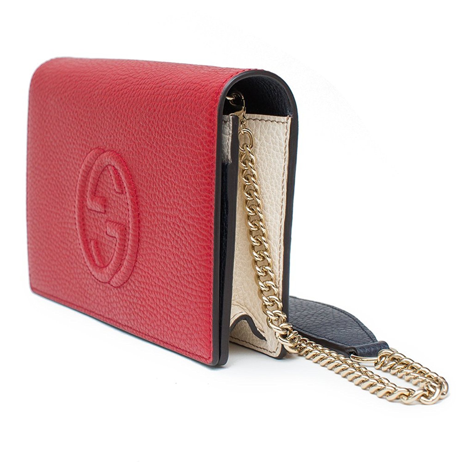 Gucci Soho Mini Black Round Light Gold Disco Zip Italy Leather Handbag Bag New - image 3 of 6