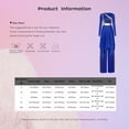 thumbnail image 2 of iiniim Women Liturgical Dancewear Long Sleeve Praise Dance Tunics with Wide Leg Baggy Pants Black XXL, 2 of 7