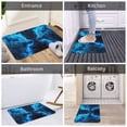 thumbnail image 3 of Blue Fire Wolf Front Door Mat, Indoor Mats for Bedroom Bathroom Kitchen, Floor Mat Non-Slip, Soft Carpet Floor Cover Machine Washable Entryway Mat - 20x31.5in, 3 of 5