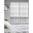 thumbnail image 3 of Bedroom Curtains 63 Inches length, Grey Stripe Window Treatment Curtain Drapes, Modern Abstract Monochrome Geometric Rod Pocket Curtain Panels for Living Room Kitchen, 42"x63", 2 Panels, 3 of 7
