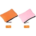 thumbnail image 3 of 5" x 4" Coin Purse Pouch, 2 Pcs Change Purses Small Organizer Bags with Zipper Canvas for Home, Orange/Peach Pink, 3 of 6