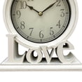 thumbnail image 4 of relayinert Horloge de Bureau Ronde Cheminée Décorative Ferme Silencieuse Chevet Blanc, 4 of 9