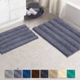 thumbnail image 1 of Alfombras de baño Fuzzy Chenille antideslizantes, alfombras de baño, alfombras de baño a rayas extrasuaves y absorbentes para interior/cocina. LuxUrux  tapetes para baño, 1 of 1