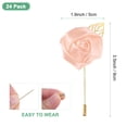 thumbnail image 3 of Uxcell 24-Pack Insignias de Flor para Hombres, Broches de Rosa de Hoja Dorada para Novios en Bodas/Bailes/Fiestas [Rosa Nieve], 3 of 7