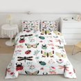 thumbnail image 2 of Homewish Kawaii Ladybug Insect Full Size Comforter Sets for Kids, Butterfly Dragonfly Bedding Comforter Set, Cartoon Flower Plant Reversible Bedding Sets, Ultra Soft Bedroom Decor, 3-Piece, 2 of 8