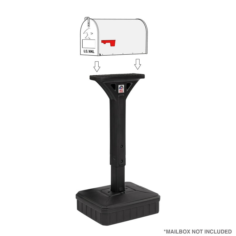 Simplay3, Mailbox Post, 422030-01 Universal, No Digging, Black
