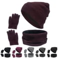 thumbnail image 6 of Choice Women's Warm Knit Hat, Scarf & Glove Set, Solid Color, 3-Piece, 6 of 8