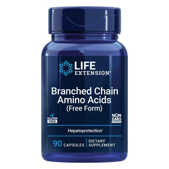 Life Extension Branched Chain Amino Acids - Promotes Muscle Recovery After Exercise - Gluten-Free, Non-GMO, 90 Capsules