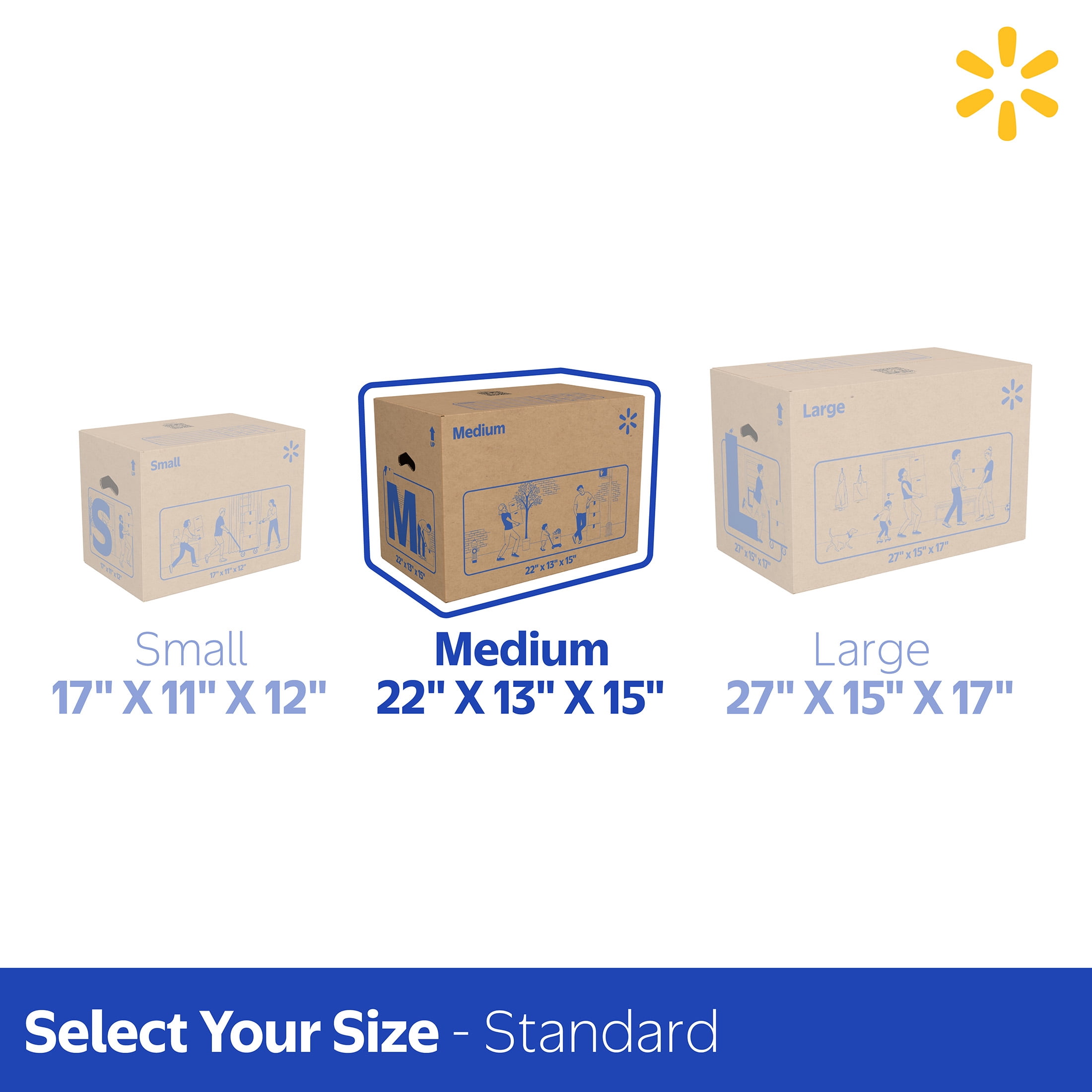Walmart 22X13X15 Medium Boxes, 200-CT Pallet