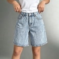 thumbnail image 6 of LWNYDPLSD Teens Girls Denim Shorts Baggy High Waist Denim Shorts for Big Kids Y2k Distressed Jorts Tween Fashion Casual Jeans Summer Clothes, 6 of 9