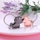 thumbnail image 2 of Juego de llaveros BRILLAR Love Lock de acero inoxidable color negro pistola y oro rosa, 2 of 5