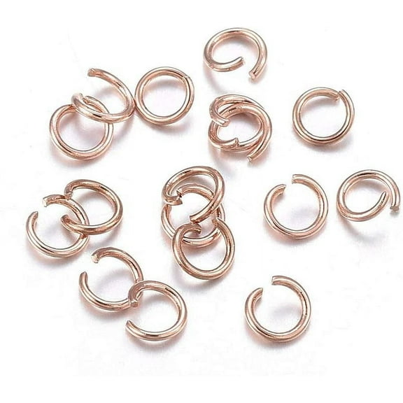 500 pc 304 Stainless Steel Jump Rings Open Jump Rings Rose Gold 26 Gauge 3x0.4mm Gold