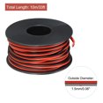thumbnail image 2 of Uxcell 2 Conductor Parallel Silicone Wire 26AWG 26 Gauge Red Black Electrical Wire Tinned Copper Spool 10m/33ft, 2 of 6