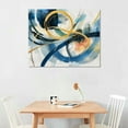 thumbnail image 2 of Nawypu  Modern Large Abstract Wall Art - Bright and Bold Line Design - Blue and White Canvas Picture Artwork &amp; Wall art for living room and office Oversized Abstract wall Decor, 2 of 6